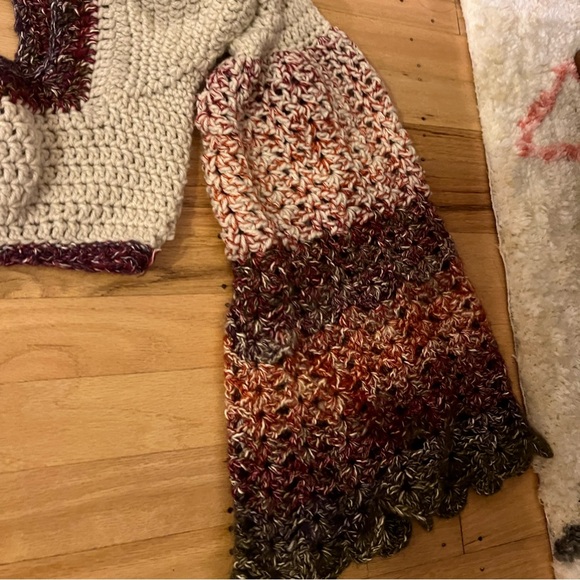 Hand Knit One of a Kind Bolero Cropped Sweater - Picture 4 of 5